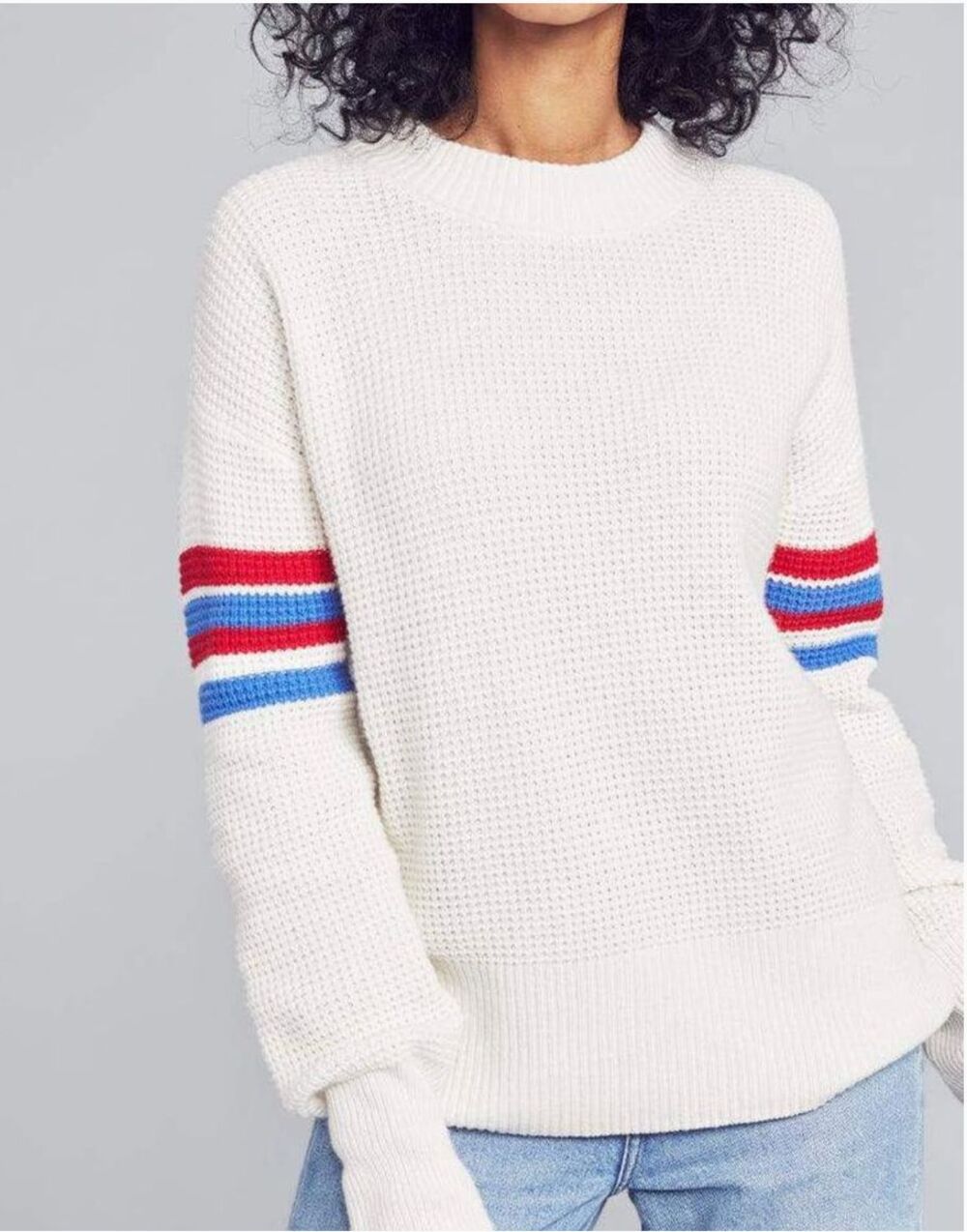 Faherty Wisp Waffle Ivory Sweater S
